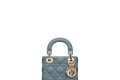 LADY DIOR 마이크로 백 램스킨 클라우드 블루