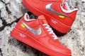 Off White x Nike Air Force 1 07 MCA Red Chicago