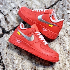 Off White x Nike Air Force 1 07 MCA Red Chicago