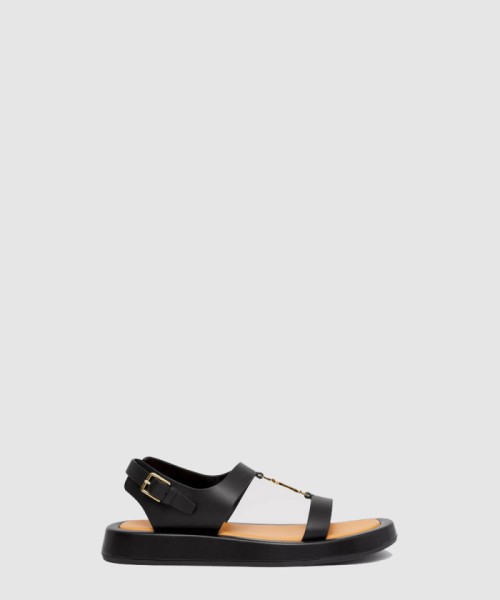 [BURBERRY-버버리]모노그램 모티프 레더 샌들 80392441