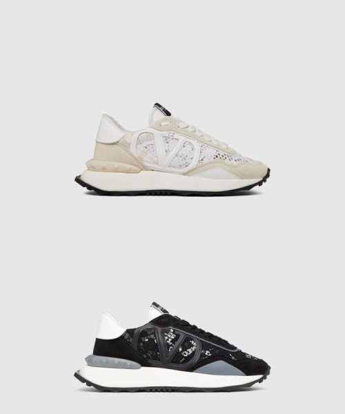 [VALENTINO-발렌티노]레이스 메쉬 레이스러너 스니커즈