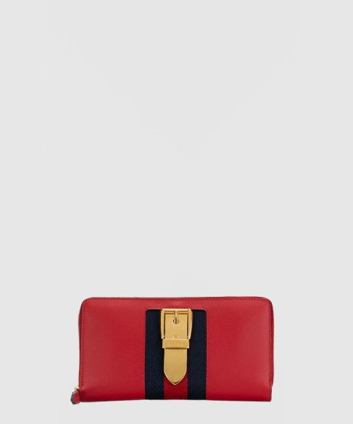 [GUCCI-구찌]레더 실비 지퍼월렛 476083