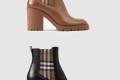 [BURBERRY-버버리]체크 패널 레더 앵클 부츠 80707101
