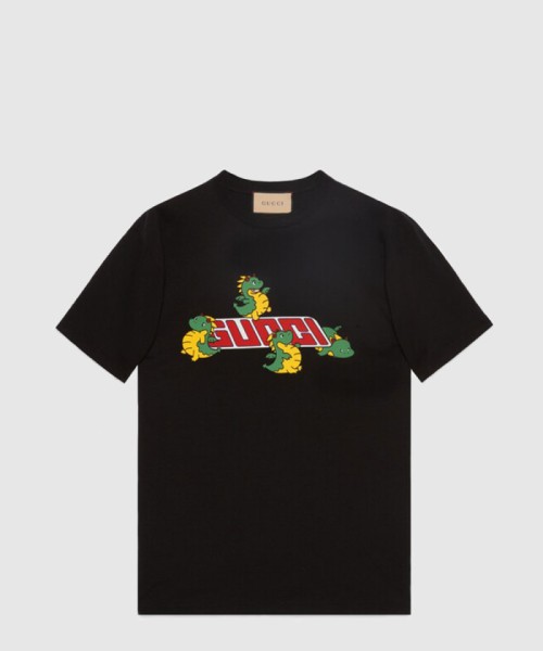 [GUCCI-구찌]프린트 니트 면 티셔츠 77a758