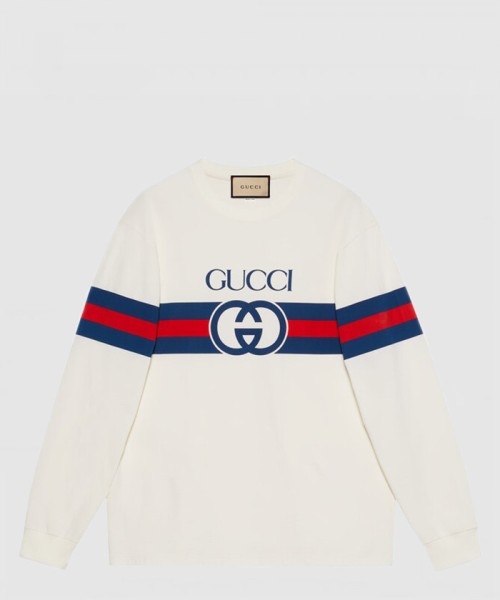[GUCCI-구찌]자수 코튼 저지 스웨트셔츠 581903