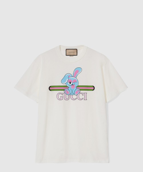 [GUCCI-구찌]니트 면 프린트 티셔츠 776596