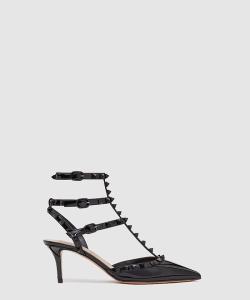 [VALENTINO-발렌티노]매칭 스트랩 & 스터드 디테일 페이턴트 락스터드 펌프스