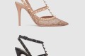 [VALENTINO-발렌티노]페이턴트 가죽 락스터드 케이지 펌프스