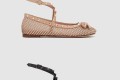 [VALENTINO-발렌티노]라미네이티드 나파 가죽 브이로고 글로우 슬링백 펌프스