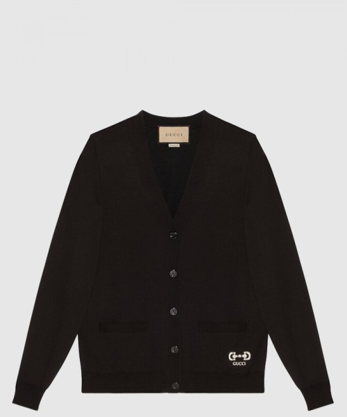 [GUCCI-구찌]자카드 홀스빗 로고 헴 가디건 731059