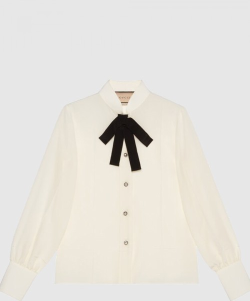 [GUCCI-구찌]실크 크레이프 드 신 셔츠 771808