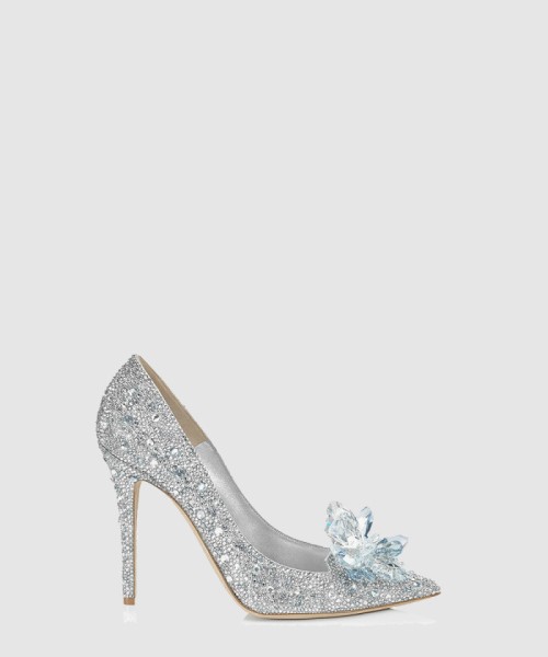 [JIMMY CHOO-지미추]크리스탈 커버드 포인티 토 펌프스