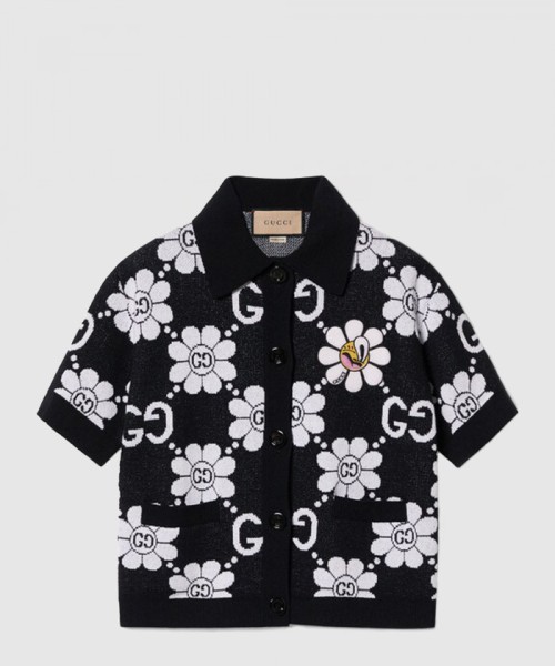 [GUCCI-구찌]GG 플라워 코튼 자카드 카디건 782223