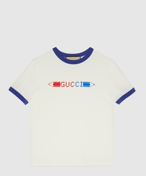[GUCCI-구찌]프린트 니트 면 티셔츠 723566