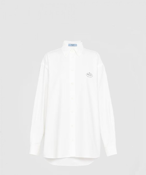 [PRADA-프라다]옥스포드 코튼 자수 셔츠 P497GR