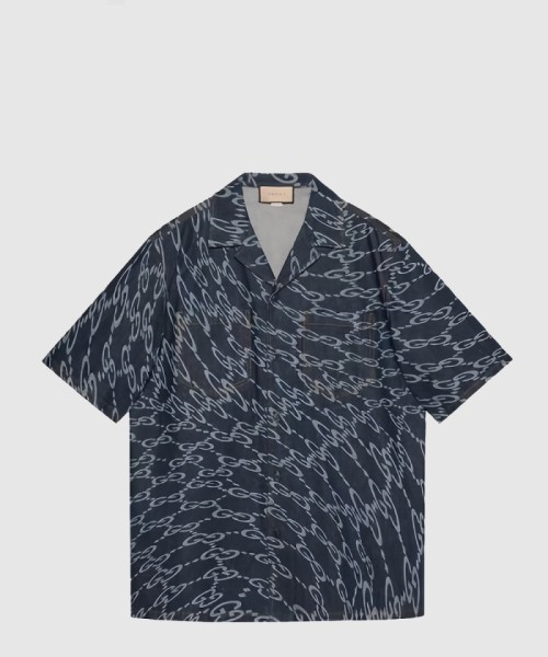 [GUCCI-구찌]웨이비 GG 레이저 프린트 데님 셔츠 782744