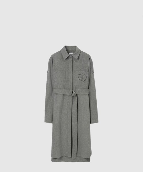 [BURBERRY-버버리]레터 그래픽 스트레치 울 셔츠 드레스 80719151