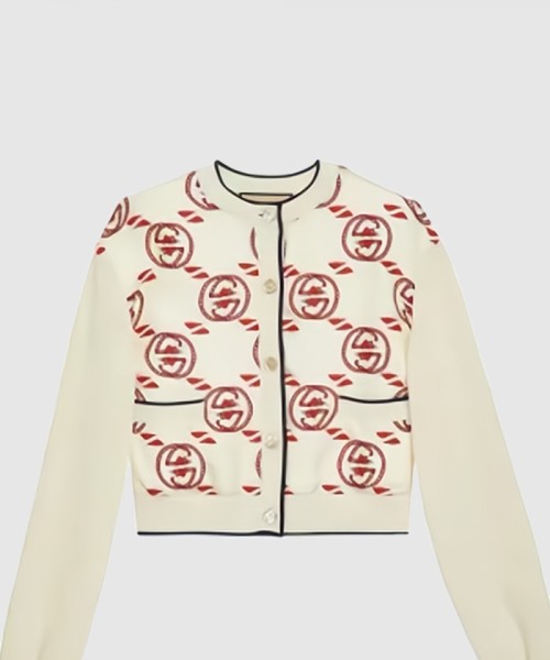 [GUCCI-구찌]GG 인타르시아 코튼 가디건 777244