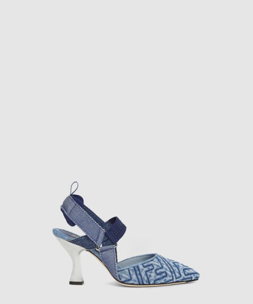 [FENDI-펜디]데님 힐 슬링백 8J8525