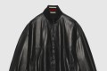 [GUCCI-구찌]로고 자수 가죽 봄버 재킷 741435