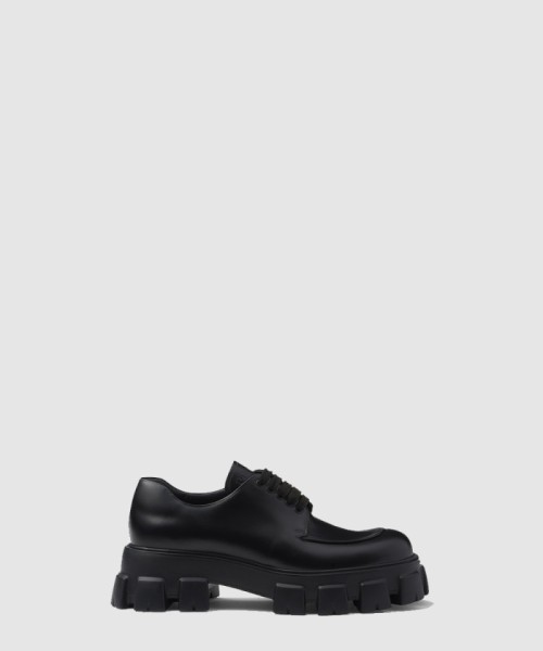 [PRADA-프라다]모놀리스 브러시드 가죽 레이스업 슈즈 2EE356
