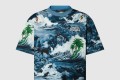 [LOUIS VUITTON-루이비통]프린티드 쇼트 슬리브드 코튼 티셔츠 1AFRFH