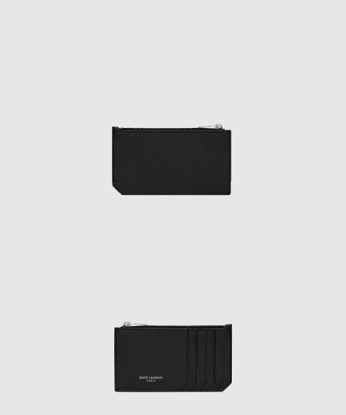 [SAINT LAURENT-생로랑]가죽 소재의 FRAGMENTS 지퍼 카드 케이스 609362