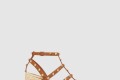 [VALENTINO-발렌티노]락스터드 스트랩 웨지 샌들