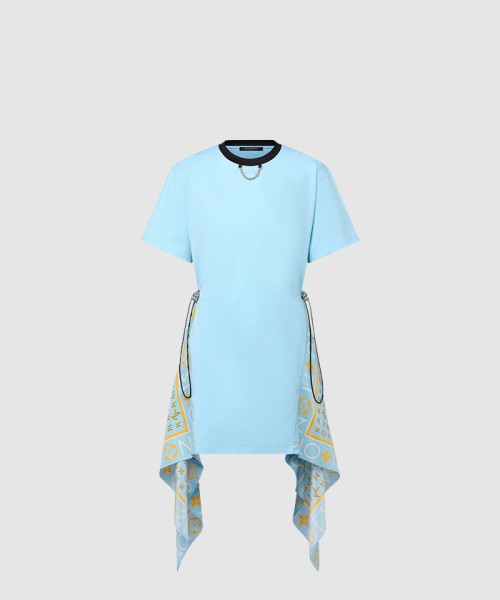[LOUIS VUITTON-루이비통]스카프 인서트 티셔츠 드레스 1AFTPM