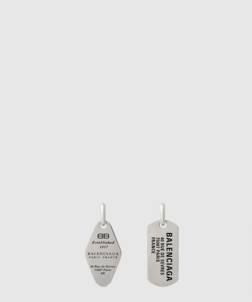 [BALENCIAGA-발렌시아가]앤티크 실버에 태그 귀걸이 748070