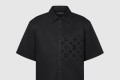 [LOUIS VUITTON-루이비통]플록드 쇼트 슬리브드 코튼 셔츠 1AFR05