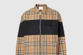 [BURBERRY-버버리]컨트라스트 패널 체크 코튼 셔츠 집업 자켓 80367701