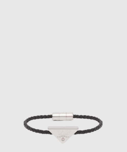 [PRADA-프라다]브레이디드 나파 가죽 팔찌 1IB350