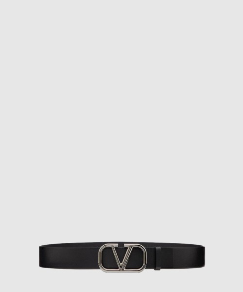 [VALENTINO-발렌티노]브이로고 시그니처 유광 송아지 가죽 벨트