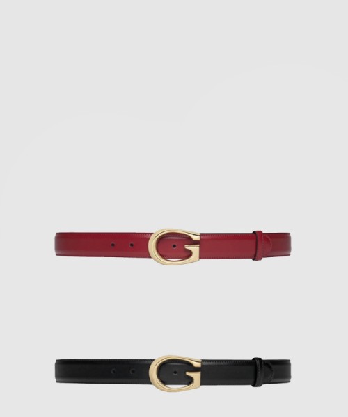 [GUCCI-구찌]G 버클 레더 벨트 655566