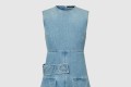 [LOUIS VUITTON-루이비통]데님 버튼 탭 플리츠 드레스 1AFLXX