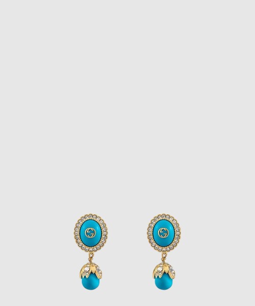 [GUCCI-구찌]인터로킹 G 펄 귀걸이 753944