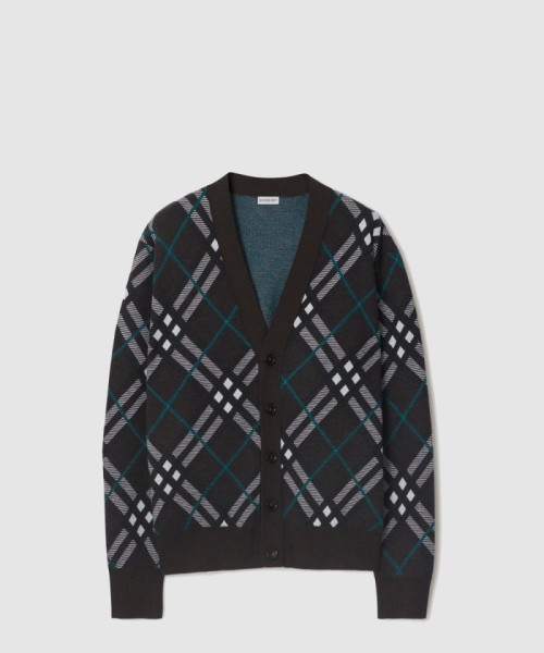 [BURBERRY-버버리]체크 울 모헤어 블렌드 카디건 80934961