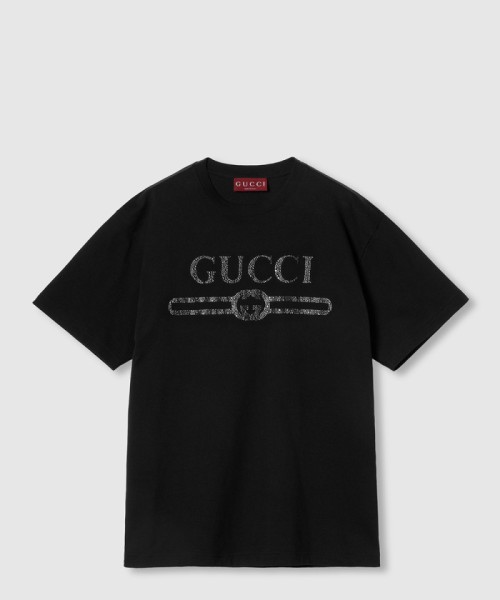 [GUCCI-구찌]자수 코튼 저지 티셔츠 ‎796395