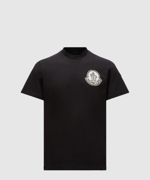 [MONCLER-몽클레어]픽셀 로고 코튼 티셔츠