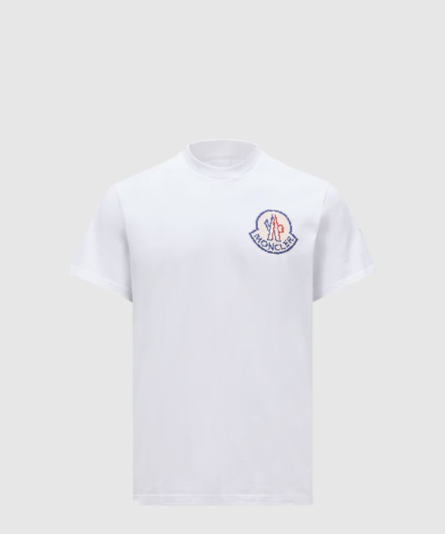 [MONCLER-몽클레어]픽셀 로고 코튼 티셔츠