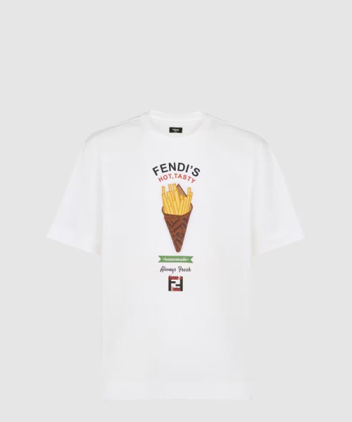 [FENDI-펜디]코튼 펜딜리셔스 티셔츠 FY0936