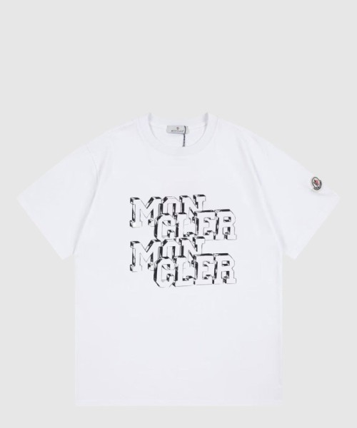 [MONCLER-몽클레어]로고 패치 코튼 티셔츠