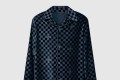 [LOUIS VUITTON-루이비통]Mulberry 실크 블렌드 벨벳 이브닝 긴소매 재킷 셔츠 1AFWFA