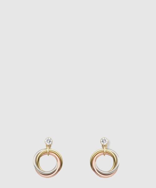[CARTIER-까르띠에]브릴리언트 컷 다이아몬드 이어링 B8301462