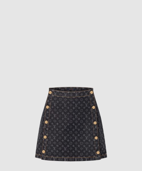 [LOUIS VUITTON-루이비통]모노그램 데님 미니 스커트 1AGNDZ