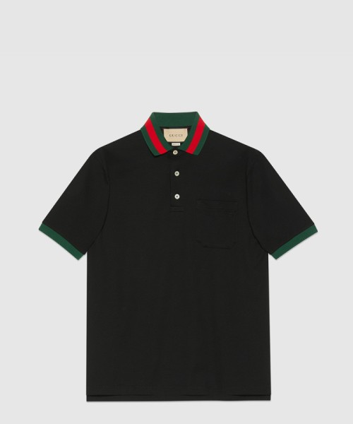 [GUCCI-구찌]웹(Web) 카라 코튼 피케 폴로 70a735
