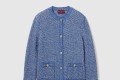 [GUCCI-구찌]파인 코튼 크루넥 가디건 ‎818643