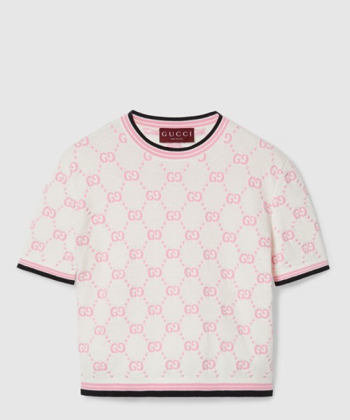 [GUCCI-구찌]GG 인타르시아 코튼 크루넥 탑 788766