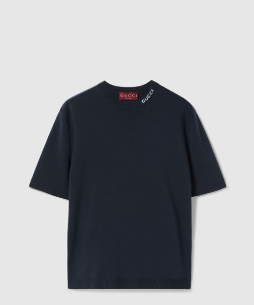 [GUCCI-구찌]인타르시아 실크 코튼 티셔츠 ‎787736